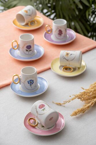 Rachel Set Of 6 Coffee Cups - 90 Ml - 6