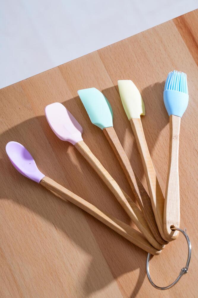 Rainbow 5 Piece Silicone Mini Kitchen Utensil Set - 4