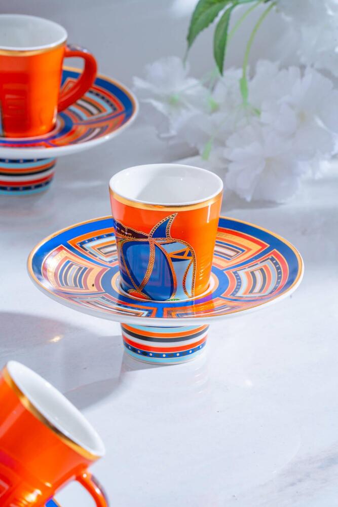 Ranger 6 Kişilik Porselen Kahve Fincanı Takımı - 90 ml - 1