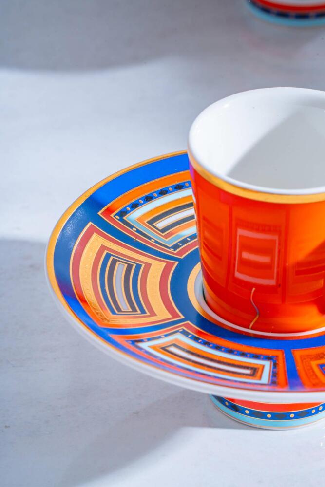 Ranger 6 Kişilik Porselen Kahve Fincanı Takımı - 90 ml - 4