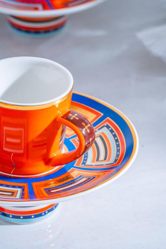 Ranger 6 Kişilik Porselen Kahve Fincanı Takımı - 90 ml - 12