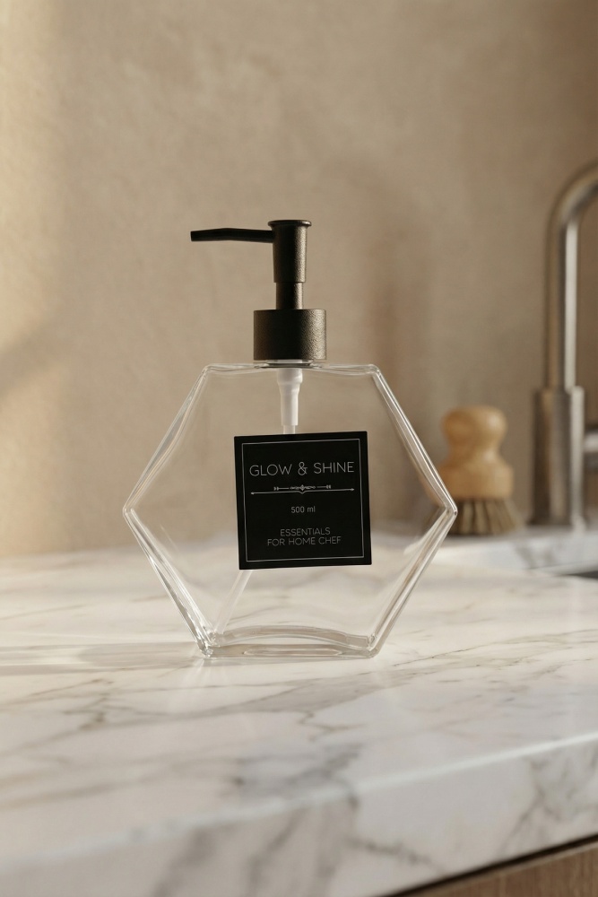 Raschel Cam Sıvı Sabunluk - 500 ml - 1