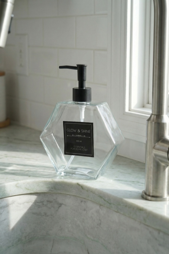 Raschel Cam Sıvı Sabunluk - 500 ml - 2