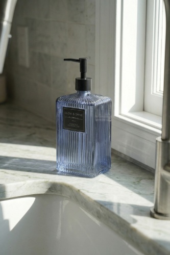 Raschel Cam Sıvı Sabunluk Mavi - 780 ml - 2