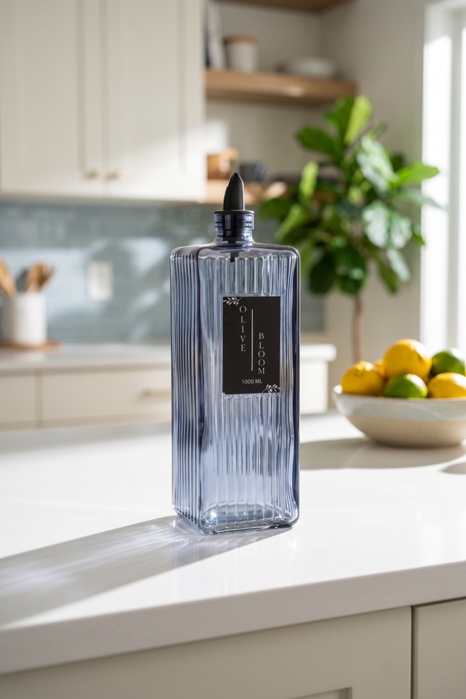 Raschel Cam Yağdanlık Mavi - 1000 ml - 2