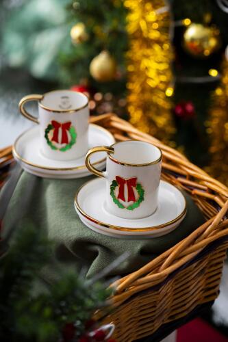 Rennes 2 Kişilik Kurdele Kahve Fincanı Takımı - 90 ml - Acar