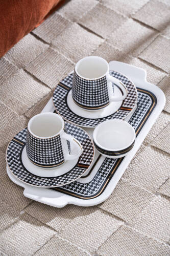 Renzo 2 Kişilik Tepsili Kahve Fincan Takımı - 100 ml - Acar