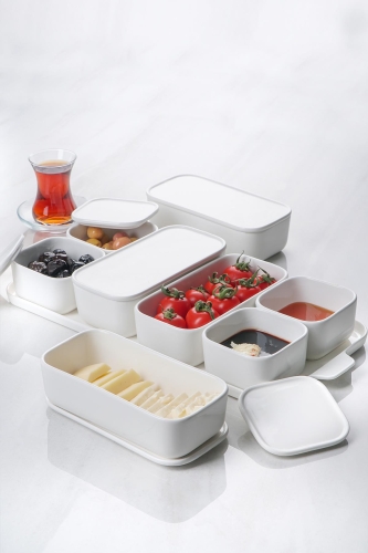 Ressina 9lu Tepsili Porselen Kahvaltılık - Acar