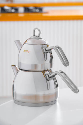 Rosa 16 Parça Paslanmaz Çelik Tencere Seti - Platin - 5