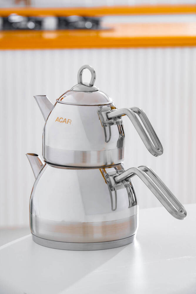 Rosa 16 Parça Paslanmaz Çelik Tencere Seti - Platin - 5