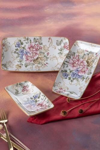 Rosa 3 Piece Boat Plate Set - 3