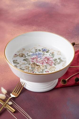 Rosa Ayaklı Salata Kasesi - 23,5 cm 