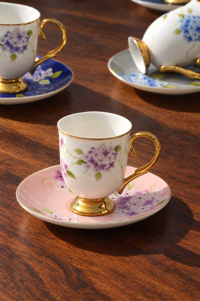 Rowena 6 Kişilik Porselen Kahve Fincan Takımı - 90 ml - 3