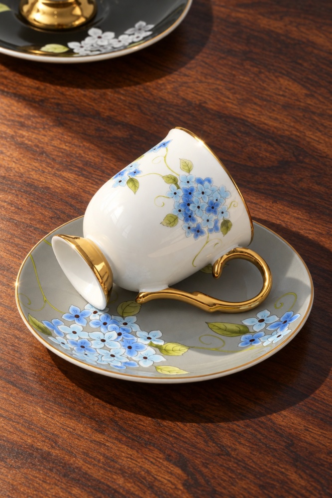 Rowena 6 Kişilik Porselen Kahve Fincan Takımı - 90 ml - 6