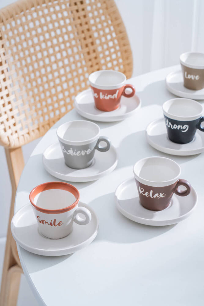 Ruby 6 Kişilik Kahve Fincan Takımı - 100 ml - 2