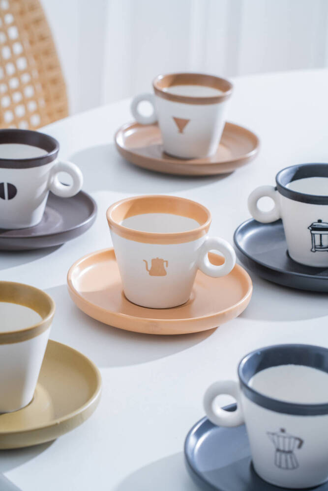 Ruby 6 Kişilik Kahve Fincan Takımı - 100 ml - 2