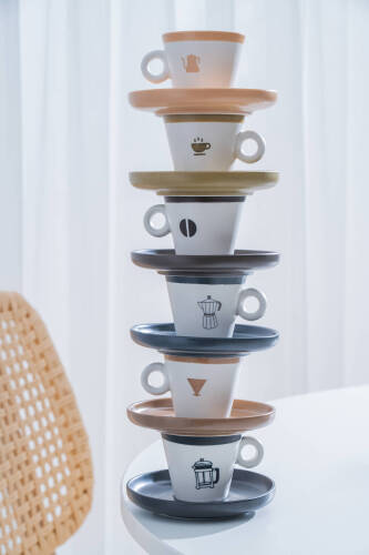 Ruby 6 Kişilik Kahve Fincan Takımı - 100 ml - 15