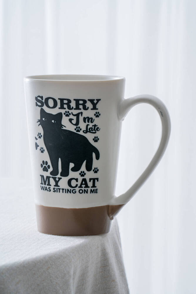 Ruby Kedili Porselen Kupa - 530 ml - 2