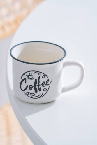 Ruby Porselen Espresso Bardağı Beyaz - 115 ml - 2