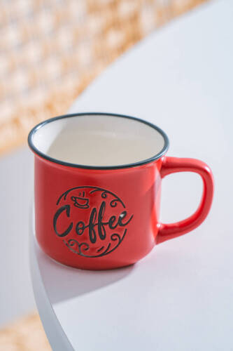 Ruby Porselen Espresso Bardağı Kırmızı - 115 ml - 2