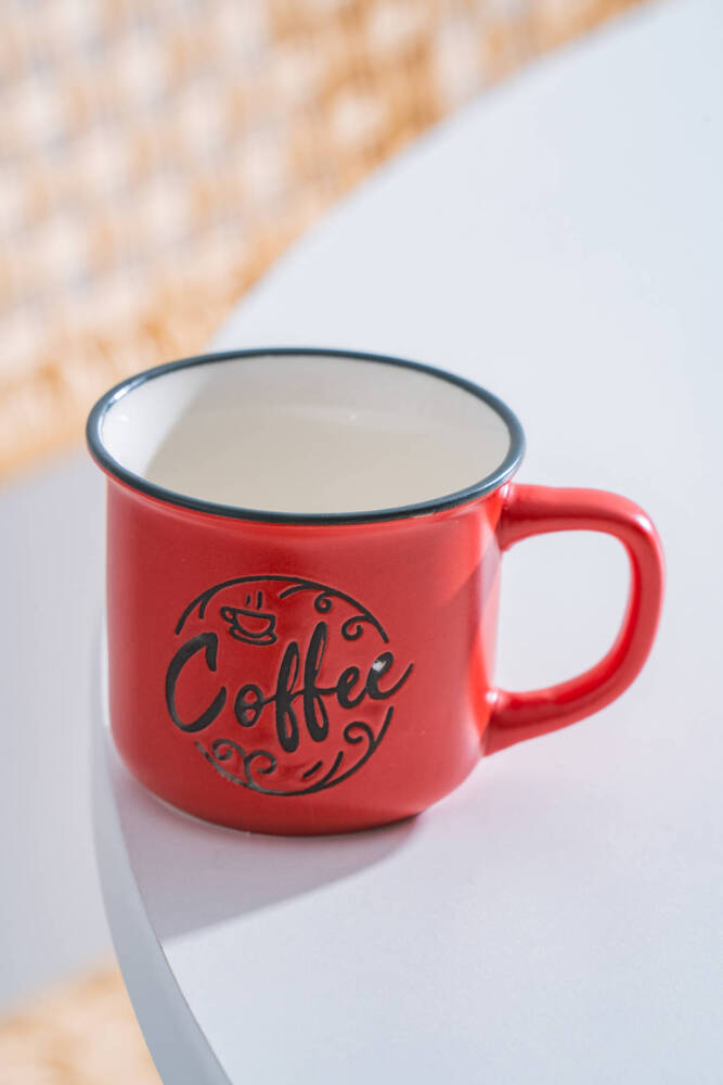 Ruby Porselen Espresso Bardağı Kırmızı - 115 ml - 2