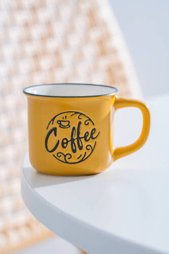 Ruby Porselen Espresso Bardağı Sarı - 115 ml - 1