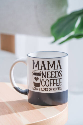 Ruby Porselen Kupa Gri - 320 ml - 2