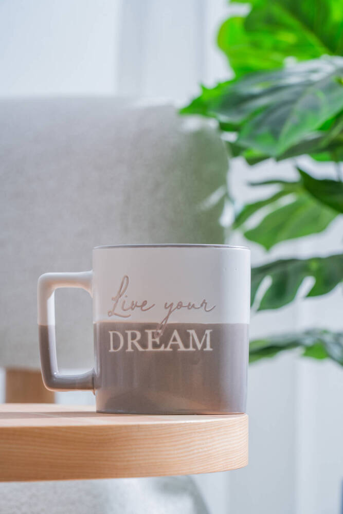 Ruby Porselen Kupa Gri - 410 ml - 3