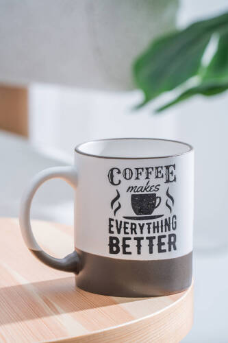 Ruby Porselen Kupa Kahverengi - 320 ml - 2