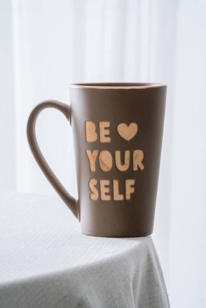 Ruby Porselen Kupa Kahverengi - 530 ml - 2