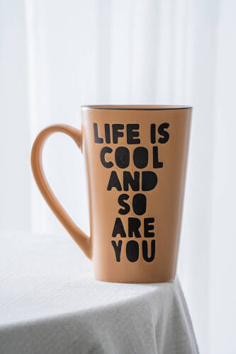 Ruby Porselen Kupa Karamel - 530 ml - 2