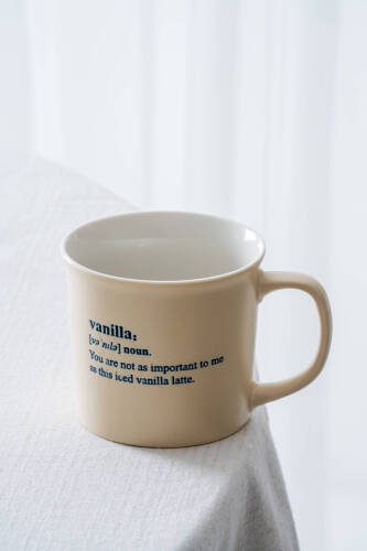 Ruby Porselen Kupa Krem - 350 ml - Acar