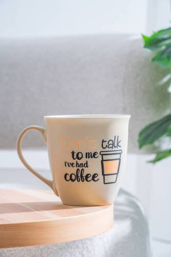 Ruby Porselen Kupa Krem - 600 ml - Acar