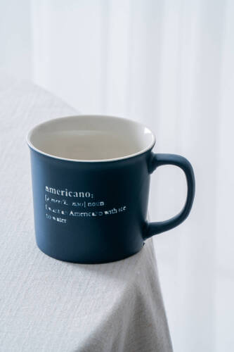 Ruby Porselen Kupa Lacivert - 350 ml - Acar