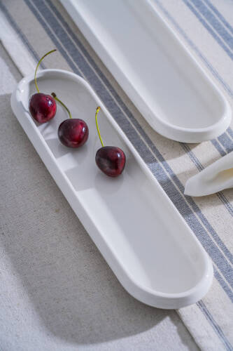 Rumi Oval Kayık Tabak - 28 cm - Acar