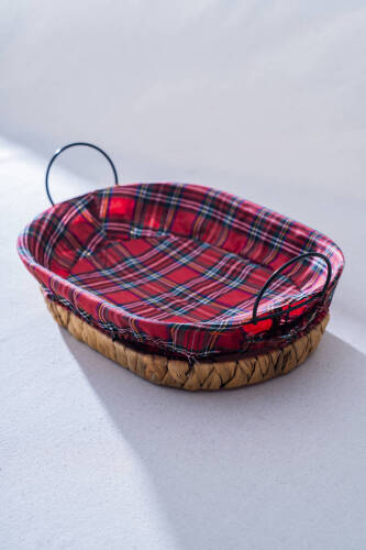 Rustika Nomia Hasır Oval Ekmek Sepeti - 32 cm - 1