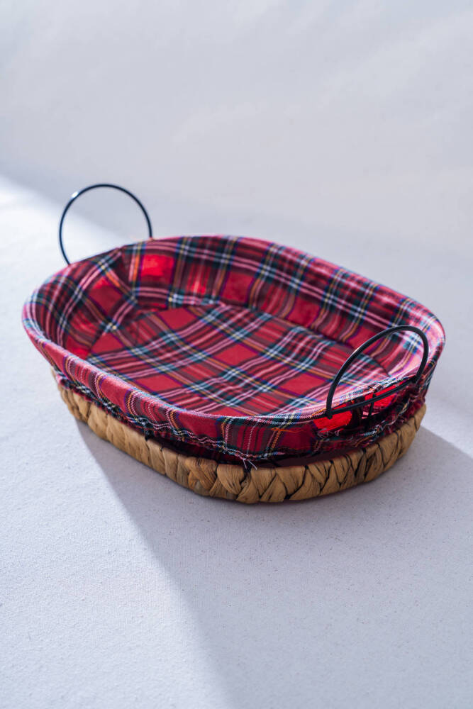 Rustika Nomia Hasır Oval Ekmek Sepeti - 32 cm - 1