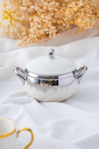 Safira Porselen Kapaklı Sunum Kasesi - Acar