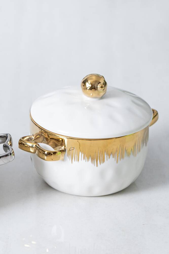 Safira Gold Kapaklı Kase - 12 cm - 1