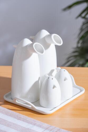 Safira Porcelain Spice & Oil Bowl Set - 2