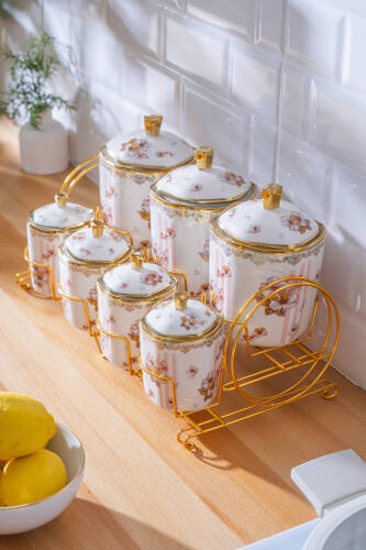 Sahar 7 Parça Standlı Baharatlık Takımı - 1