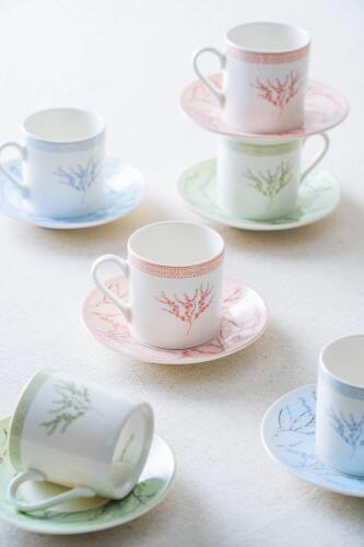 Sakura 6 Kişilik Kahve Fincanı Takımı - 90 ml - Acar