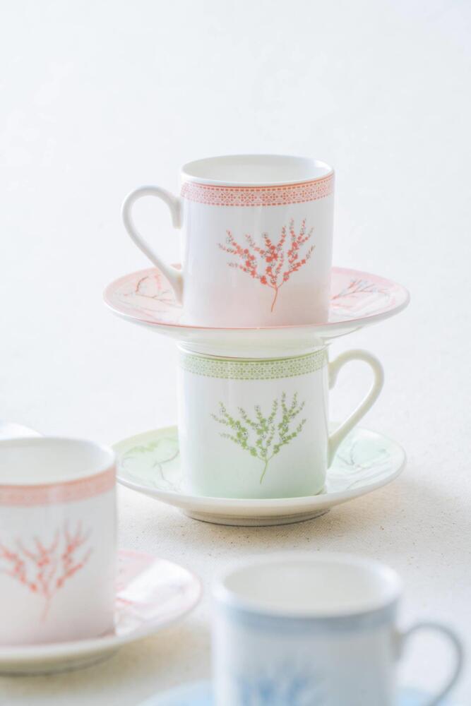 Sakura 6 Kişilik Kahve Fincanı Takımı - 90 ml - 8
