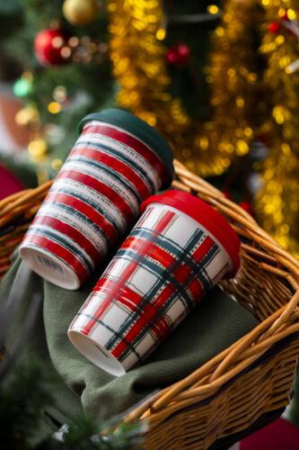 Santa 2 Kişilik Kapaklı Kupa Seti - 385 ml - 2
