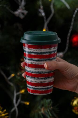 Santa 2 Kişilik Kapaklı Kupa Seti - 385 ml - 4