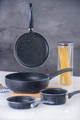 Marlin 4 Parça Granit Tava Seti - Acar