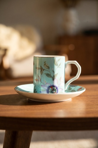 Serenade 6 Kişilik Porselen Kahve Fincan Takımı Yeşil - 100 ml - 2