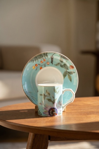 Serenade 6 Kişilik Porselen Kahve Fincan Takımı Yeşil - 100 ml - 3