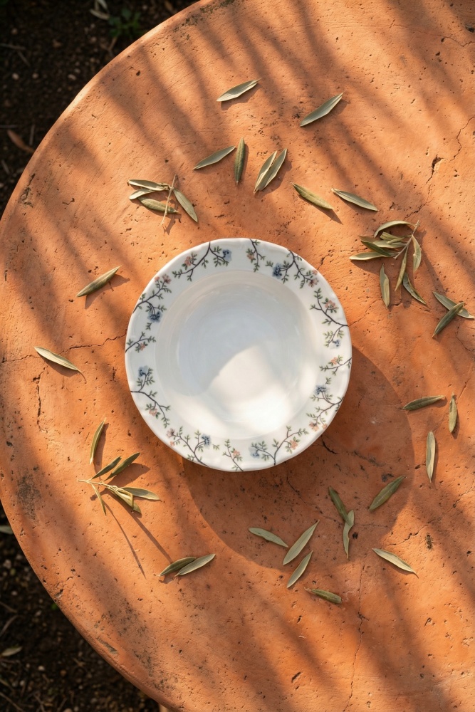 Silent Bloom Porselen Çukur Tabak -  20 cm - 4