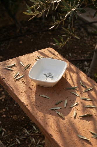 Silent Bloom Porselen Kayık Tabak - 12 cm - 2